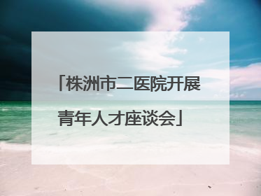 株洲市二医院开展青年人才座谈会