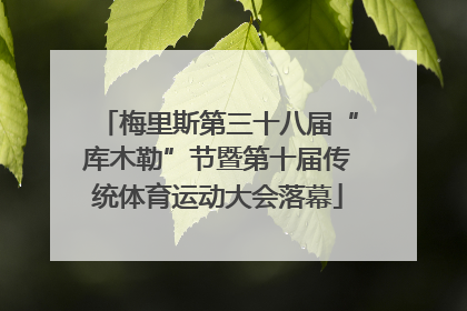 梅里斯第三十八届“库木勒”节暨第十届传统体育运动大会落幕
