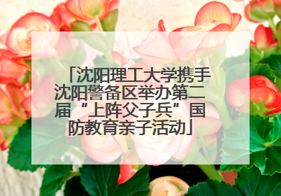 沈阳理工大学携手沈阳警备区举办第二届“上阵父子兵”国防教育亲子活动
