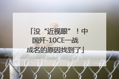 没“近视眼”！中国歼-10CE一战成名的原因找到了
