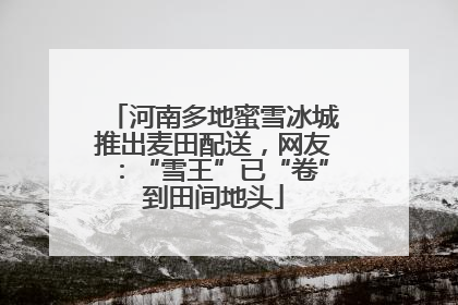 河南多地蜜雪冰城推出麦田配送，网友：“雪王”已“卷”到田间地头