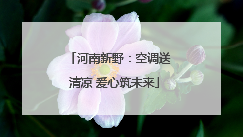 河南新野：空调送清凉 爱心筑未来