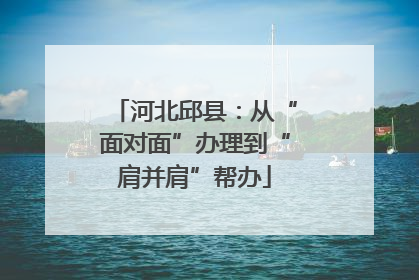 河北邱县：从“面对面”办理到“肩并肩”帮办