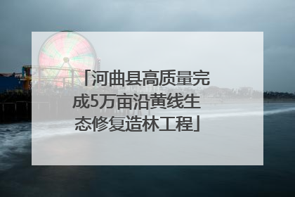 河曲县高质量完成5万亩沿黄线生态修复造林工程