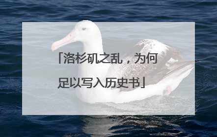 洛杉矶之乱，为何足以写入历史书