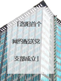 洛阳首个网约配送党支部成立