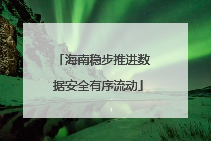 海南稳步推进数据安全有序流动
