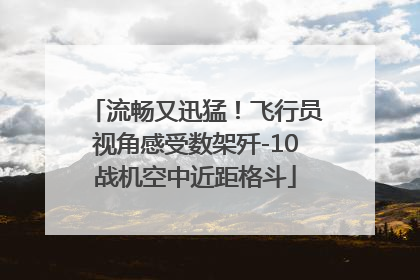 流畅又迅猛！飞行员视角感受数架歼-10战机空中近距格斗