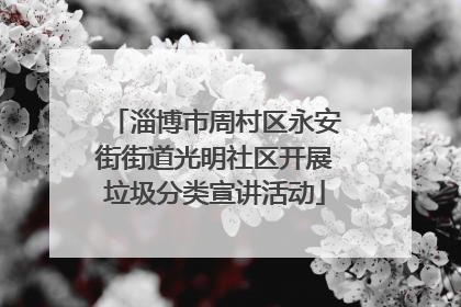 淄博市周村区永安街街道光明社区开展垃圾分类宣讲活动