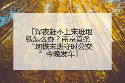 深夜赶不上末班地铁怎么办？南京首条“地铁末班守时公交”今晚发车