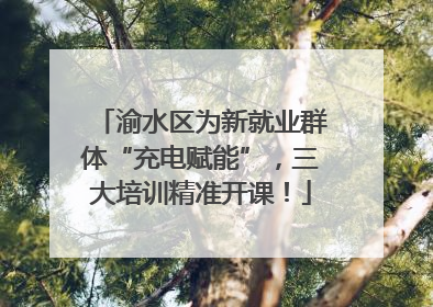 渝水区为新就业群体“充电赋能”，三大培训精准开课！