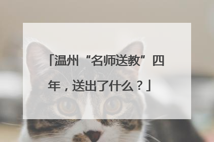 温州“名师送教”四年，送出了什么？