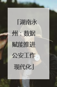 湖南永州：数据赋能推进公安工作现代化