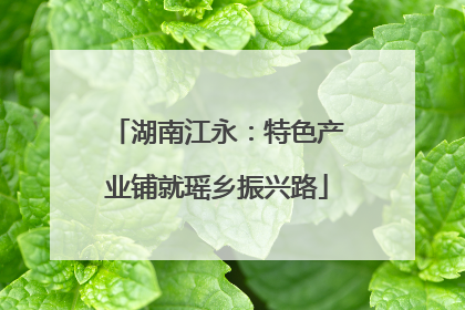 湖南江永：特色产业铺就瑶乡振兴路