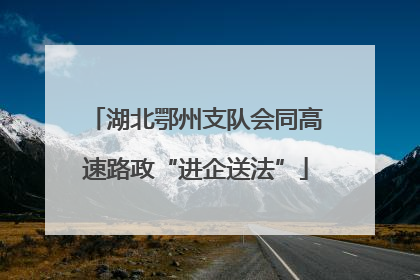 湖北鄂州支队会同高速路政“进企送法”