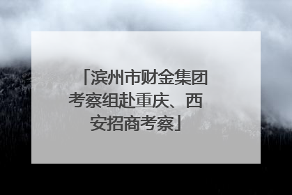 滨州市财金集团考察组赴重庆、西安招商考察
