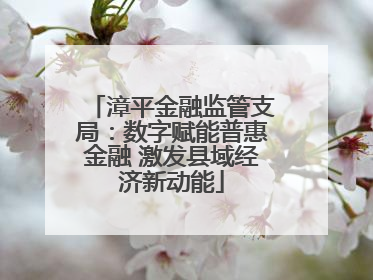 漳平金融监管支局：数字赋能普惠金融 激发县域经济新动能