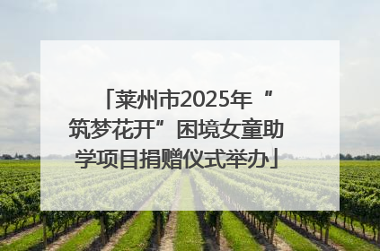 莱州市2025年“筑梦花开”困境女童助学项目捐赠仪式举办