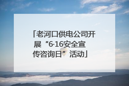 老河口供电公司开展“6·16安全宣传咨询日”活动