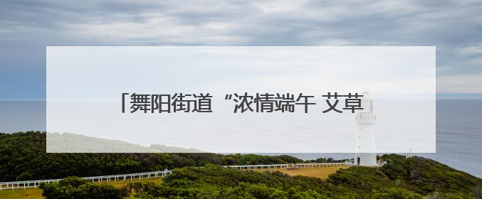 舞阳街道“浓情端午 艾草送福”——DIY艾草捶