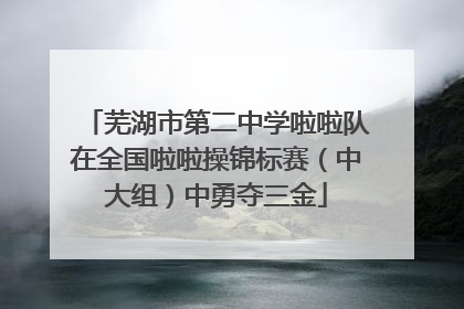 芜湖市第二中学啦啦队在全国啦啦操锦标赛（中大组）中勇夺三金