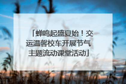 蝉鸣起盛夏始！交运温馨校车开展节气主题流动课堂活动