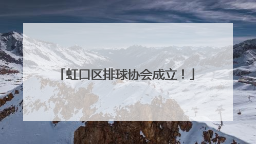 虹口区排球协会成立！