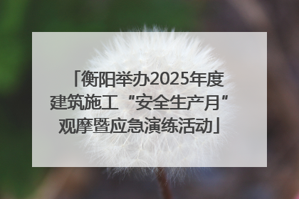衡阳举办2025年度建筑施工“安全生产月”观摩暨应急演练活动
