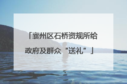 襄州区石桥资规所给政府及群众“送礼”