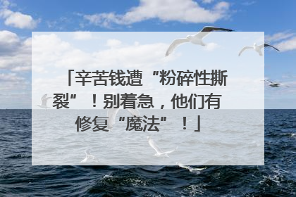 辛苦钱遭“粉碎性撕裂”！别着急，他们有修复“魔法”！