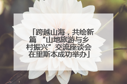 跨越山海，共绘新篇 “山地旅游与乡村振兴”交流座谈会在里斯本成功举办