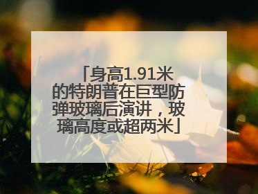 身高1.91米的特朗普在巨型防弹玻璃后演讲，玻璃高度或超两米