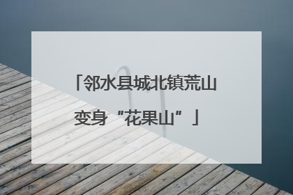 邻水县城北镇荒山变身“花果山”