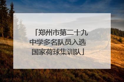 郑州市第二十九中学多名队员入选国家荷球集训队