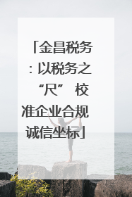 金昌税务：以税务之“尺” 校准企业合规诚信坐标