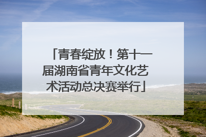 青春绽放！第十一届湖南省青年文化艺术活动总决赛举行