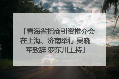 青海省招商引资推介会在上海、济南举行 吴晓军致辞 罗东川主持