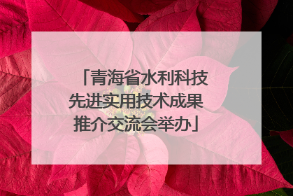 青海省水利科技先进实用技术成果推介交流会举办