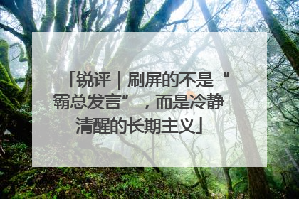 锐评｜刷屏的不是“霸总发言”，而是冷静清醒的长期主义