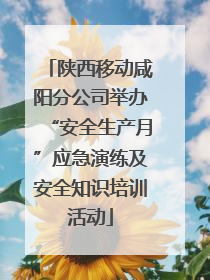 陕西移动咸阳分公司举办“安全生产月”应急演练及安全知识培训活动