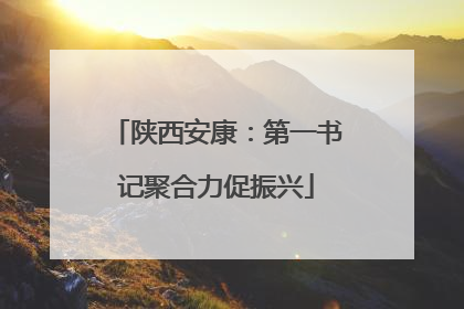 陕西安康：第一书记聚合力促振兴