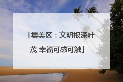 集美区：文明根深叶茂 幸福可感可触