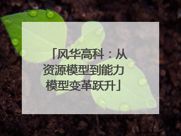 风华高科：从资源模型到能力模型变革跃升