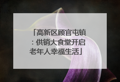 高新区顾官屯镇：供销大食堂开启老年人幸福生活