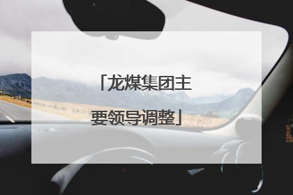 龙煤集团主要领导调整