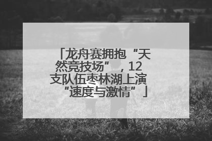 龙舟赛拥抱“天然竞技场”，12支队伍枣林湖上演“速度与激情”