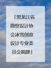 黑龙江省勘察设计协会冰雪创意设计专业委员会揭牌