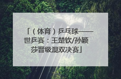 （体育）乒乓球——世乒赛：王楚钦/孙颖莎晋级混双决赛