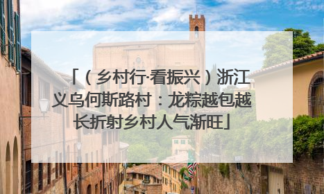 （乡村行·看振兴）浙江义乌何斯路村：龙粽越包越长折射乡村人气渐旺