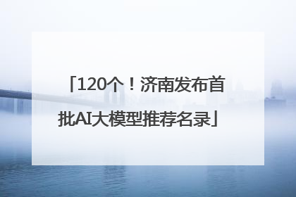 120个！济南发布首批AI大模型推荐名录
